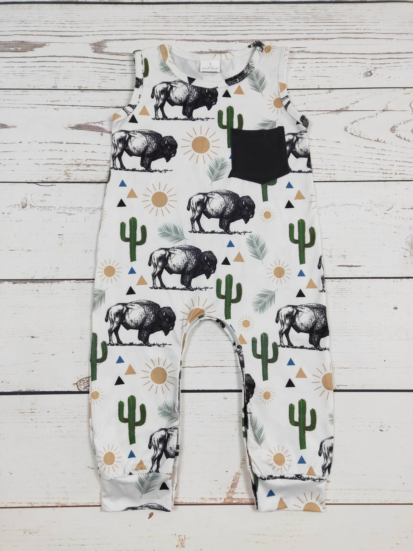 sassy kids palace - Baby Boy Western Pattern Romper