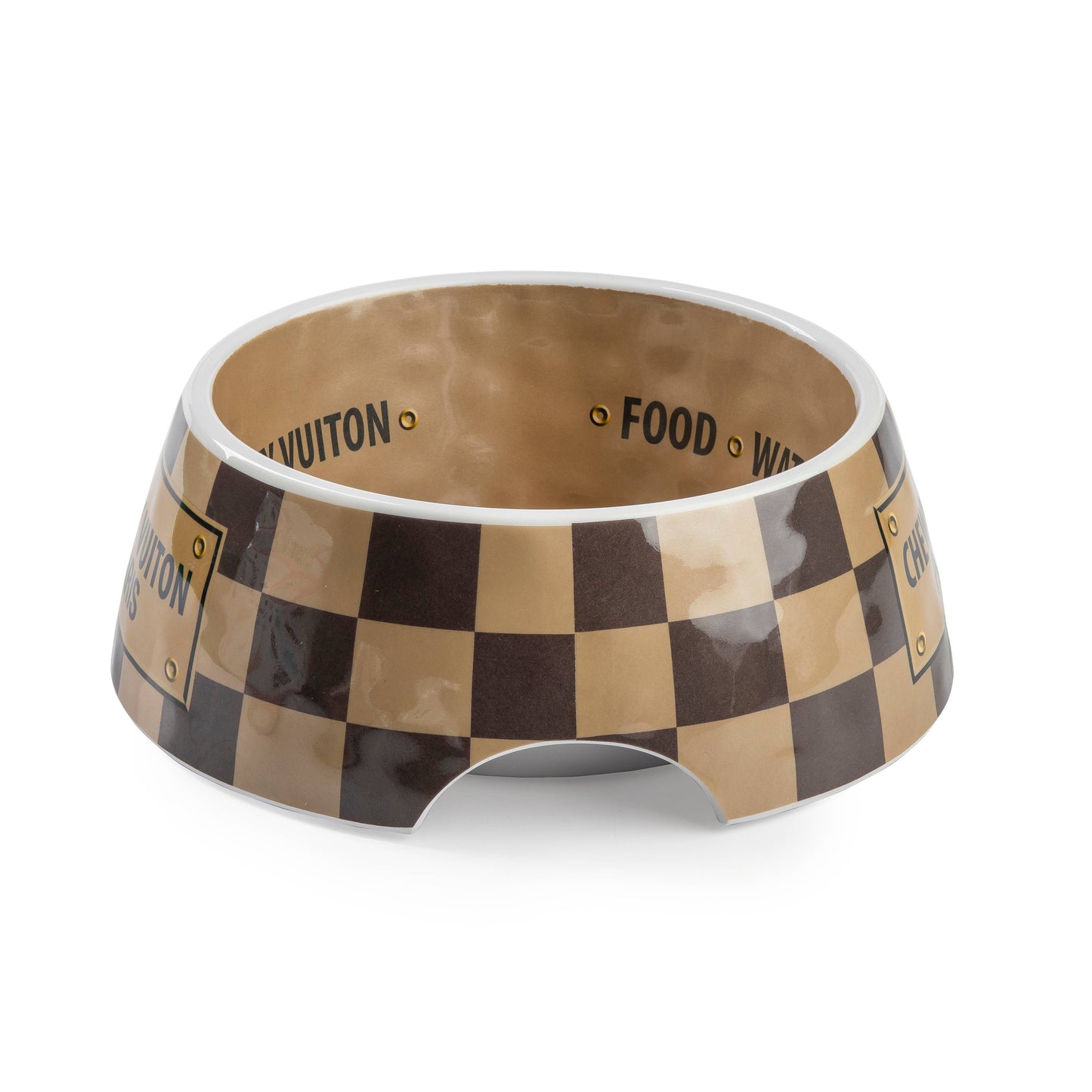 Haute Diggity Dog - Checker Chewy Vuiton Bowl - 3 Sizes!! Dog Bowls