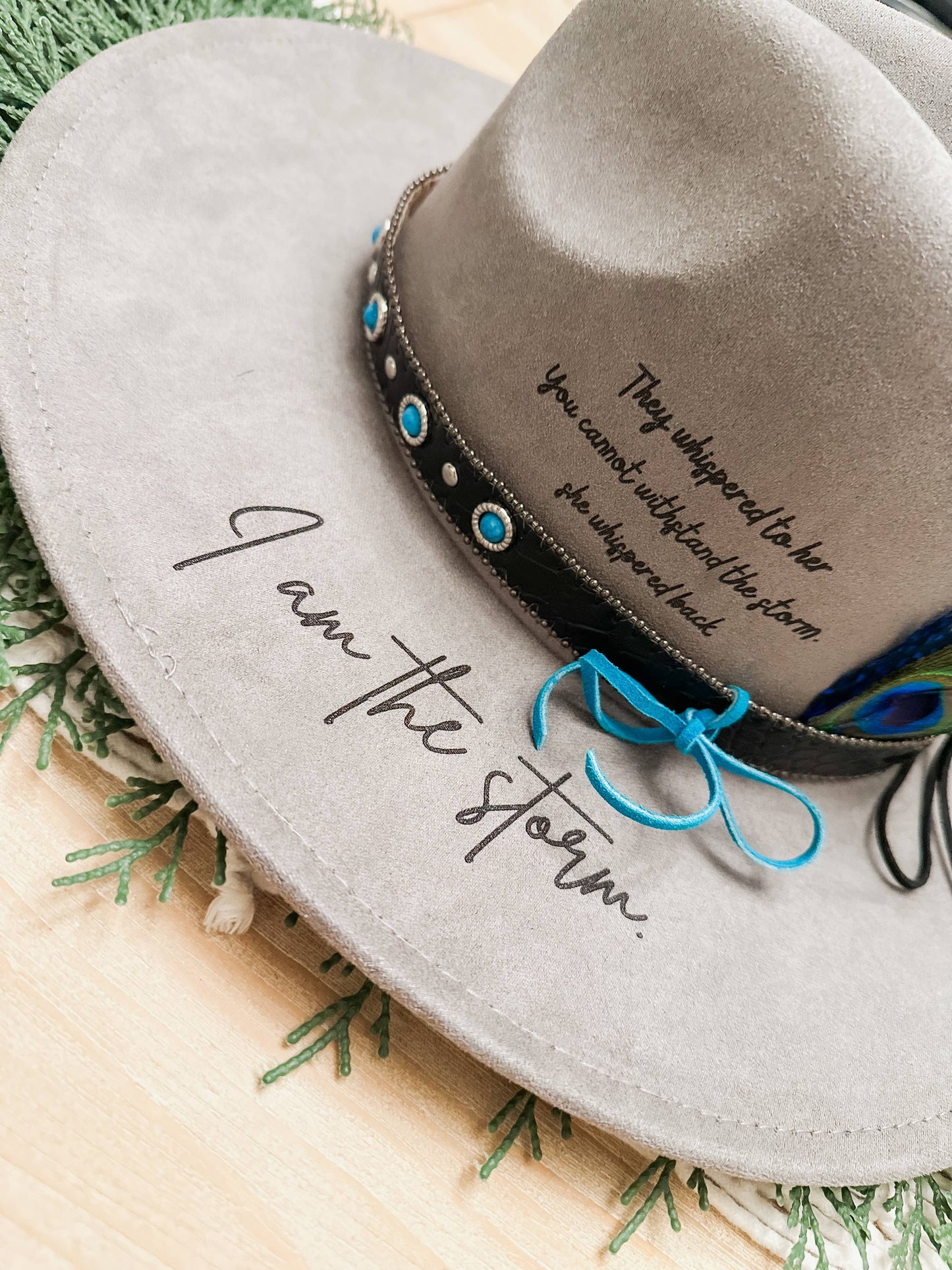 Wild Indigo - I am The Storm Burned Hat Western Hat Rancher Cowboy