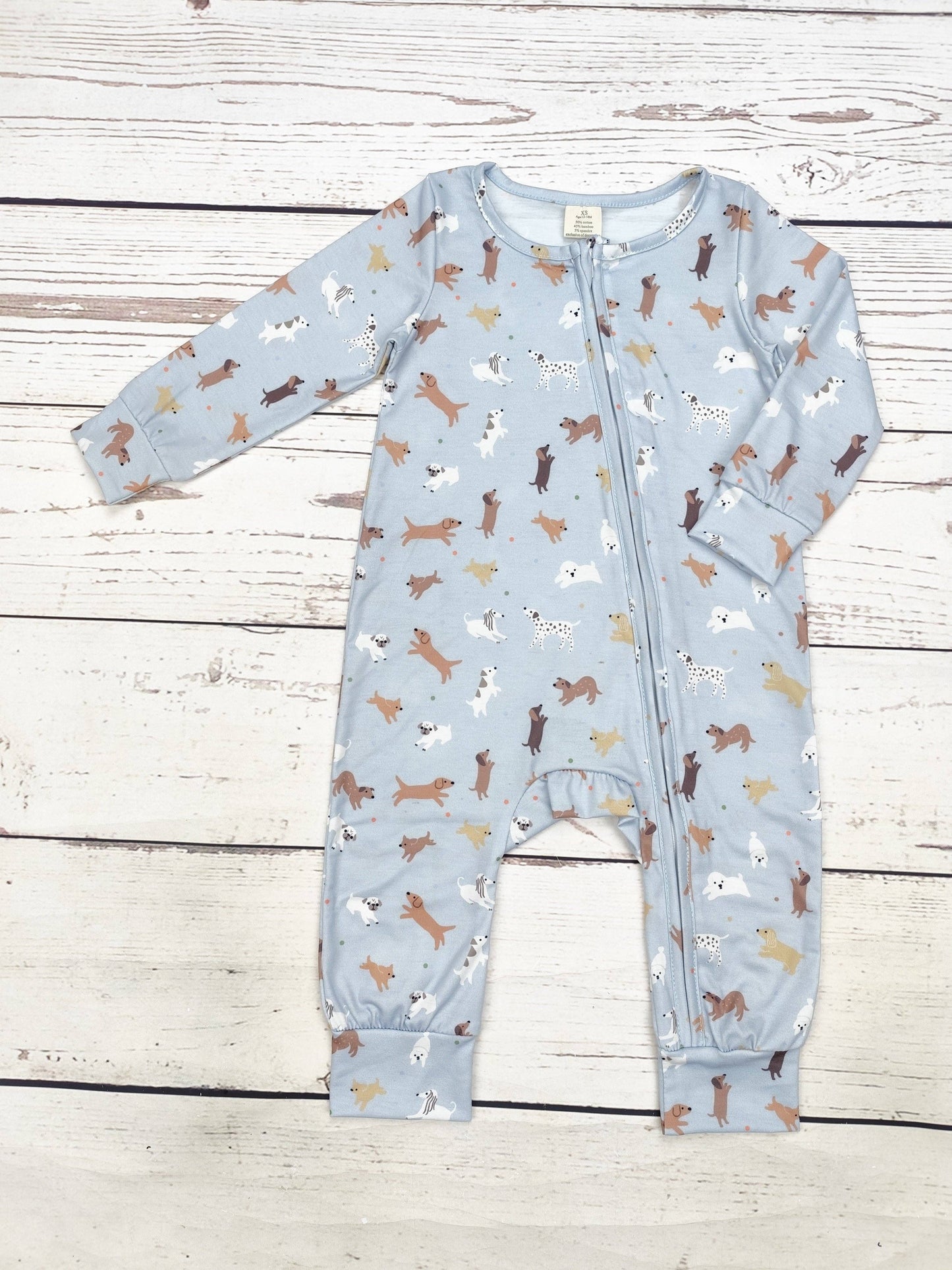 sassy kids palace - Baby Boy Dog Print Zippy Sleeper