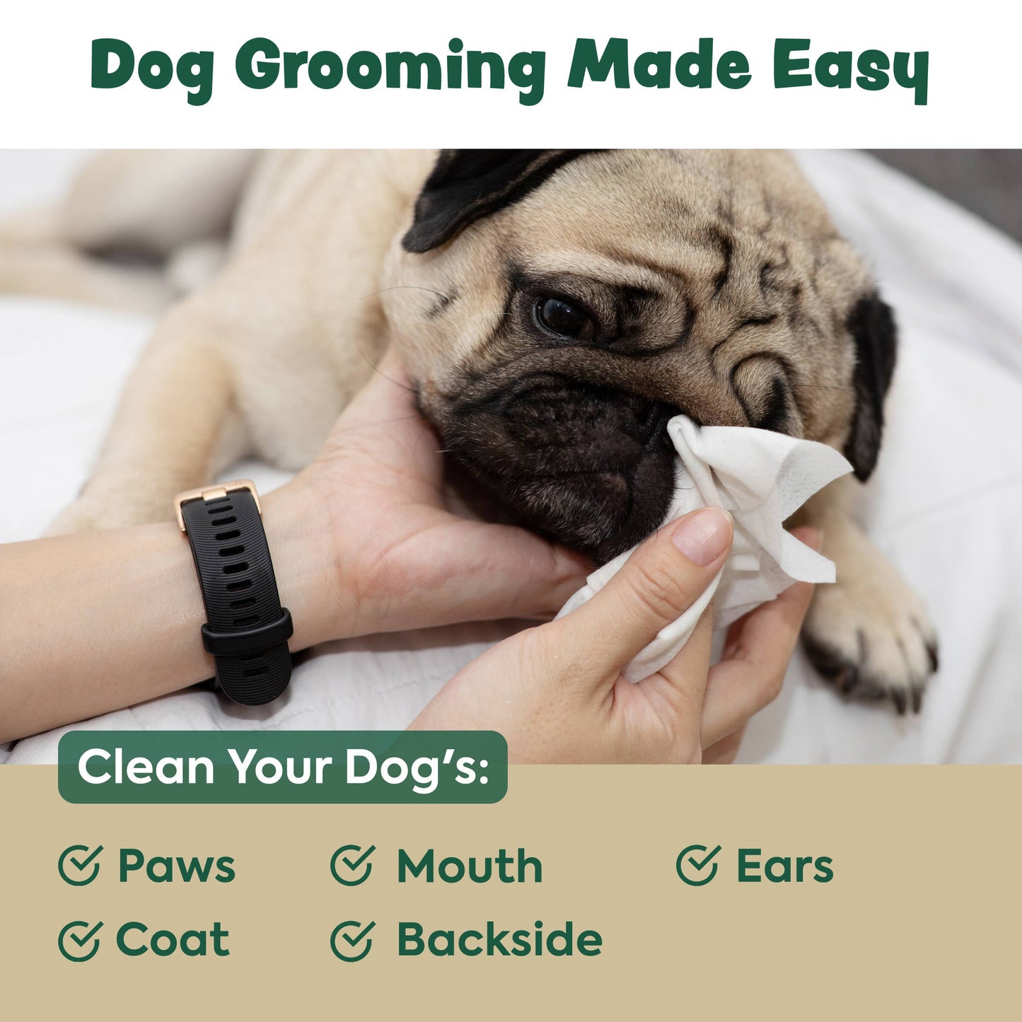Chew + Heal - Extra Thick Herbal-Infused Dog Grooming Wipes - 220 Wipes