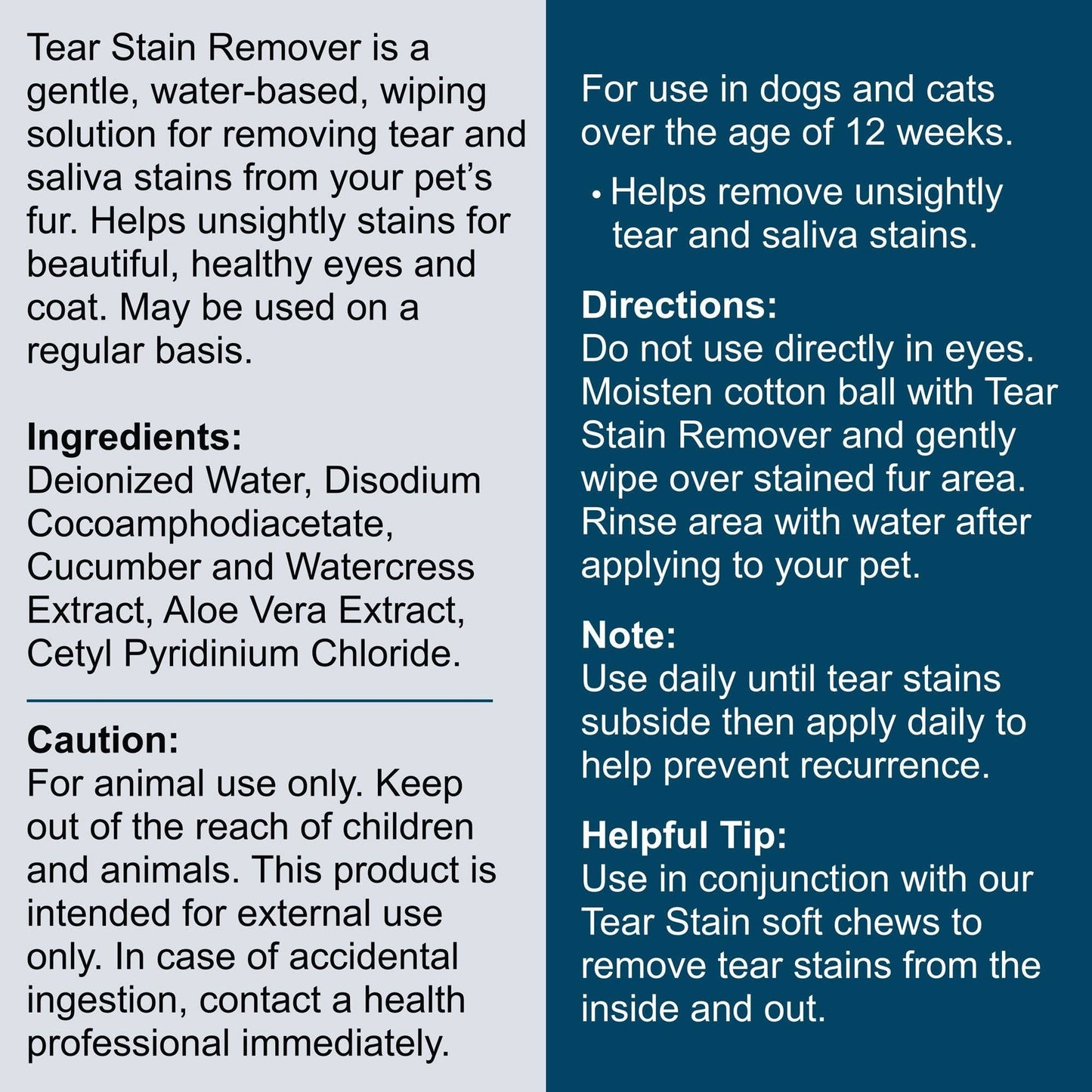 Chew + Heal - Tear Stain Remover for Dogs & Cats| Chew + Heal