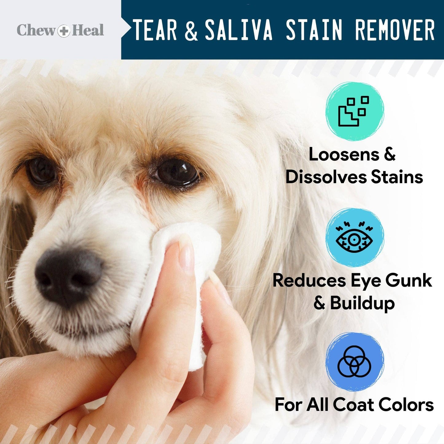 Chew + Heal - Tear Stain Remover for Dogs & Cats| Chew + Heal
