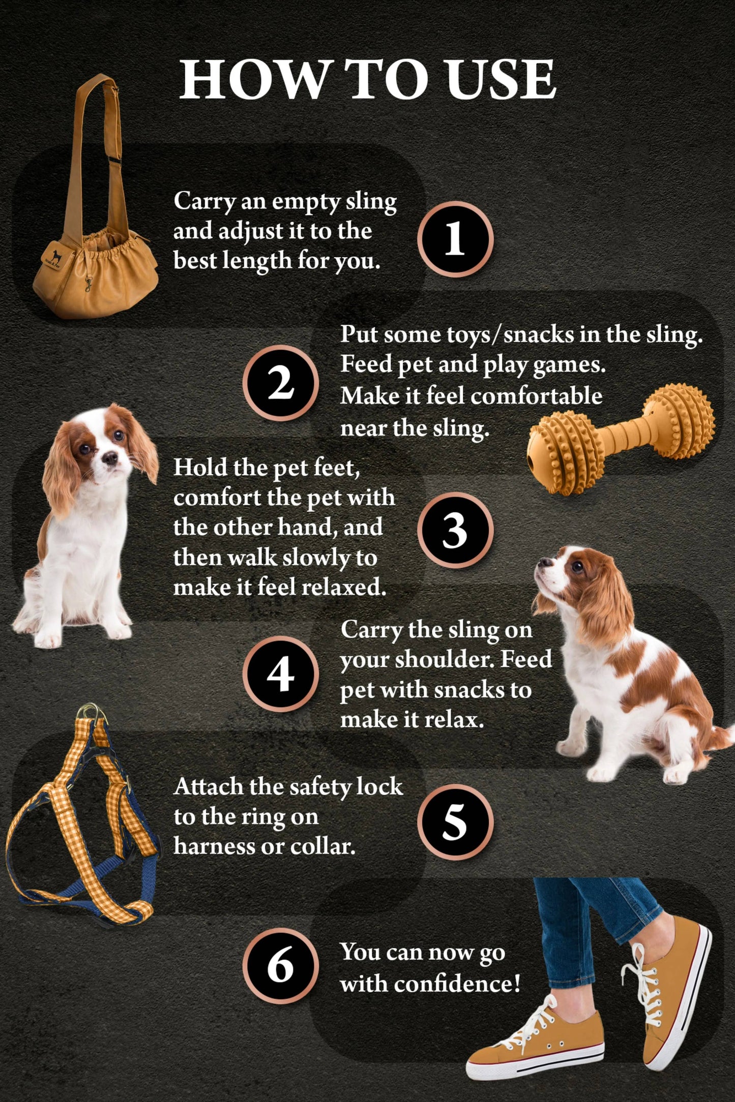 NOAH AND PAW LLC - Vegan Leather Pet sling Carrier, Ruffle Style