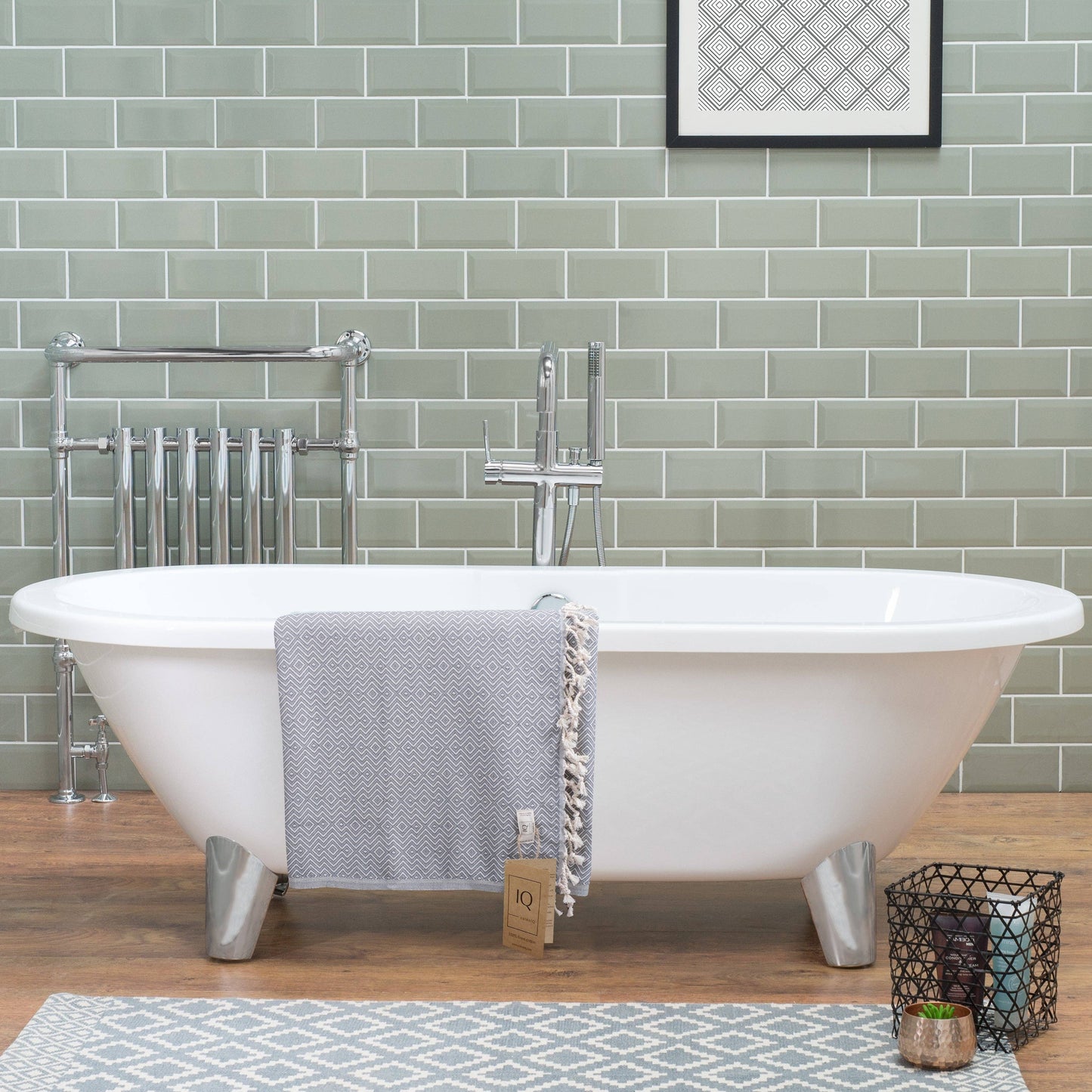 cotonIQ - Hammam towel | sauna towel | beach towel | Peru | grey | 180x100cm