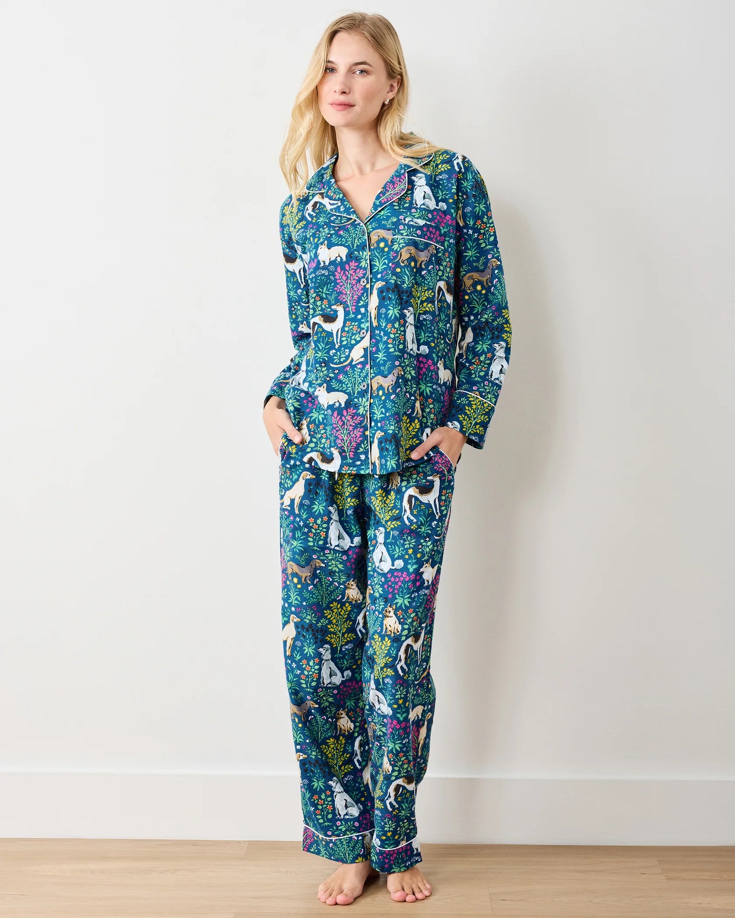 Print Fresh Long PJ Set in Must Love Dogs