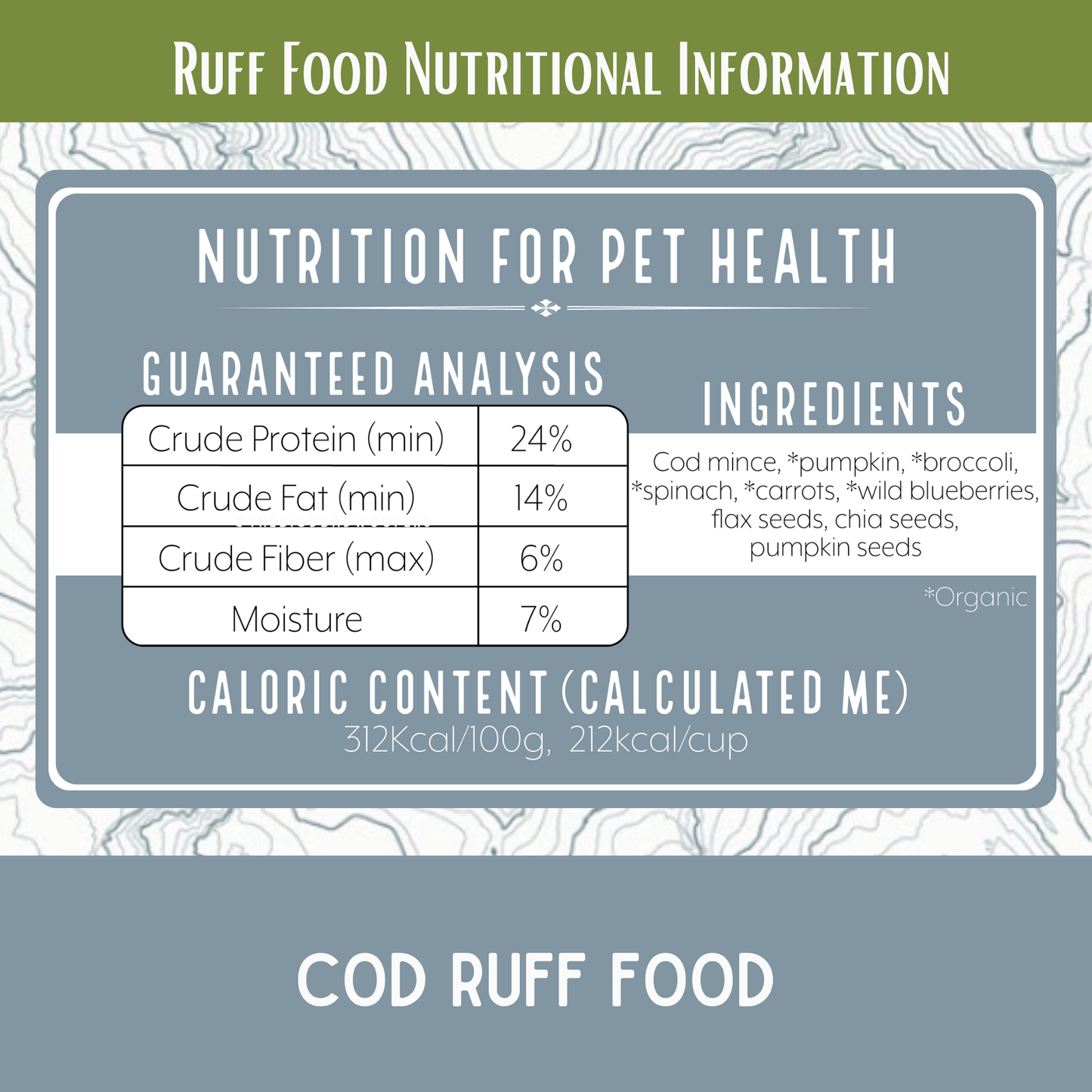 Ruff Food Backpacking Meals Cod 16 oz