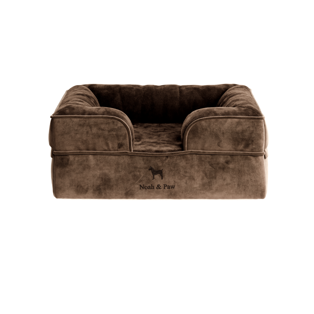 NOAH AND PAW LLC - Velvet Orthopedic Pet Bed, Memory Foam, Infused with Cooling Gel