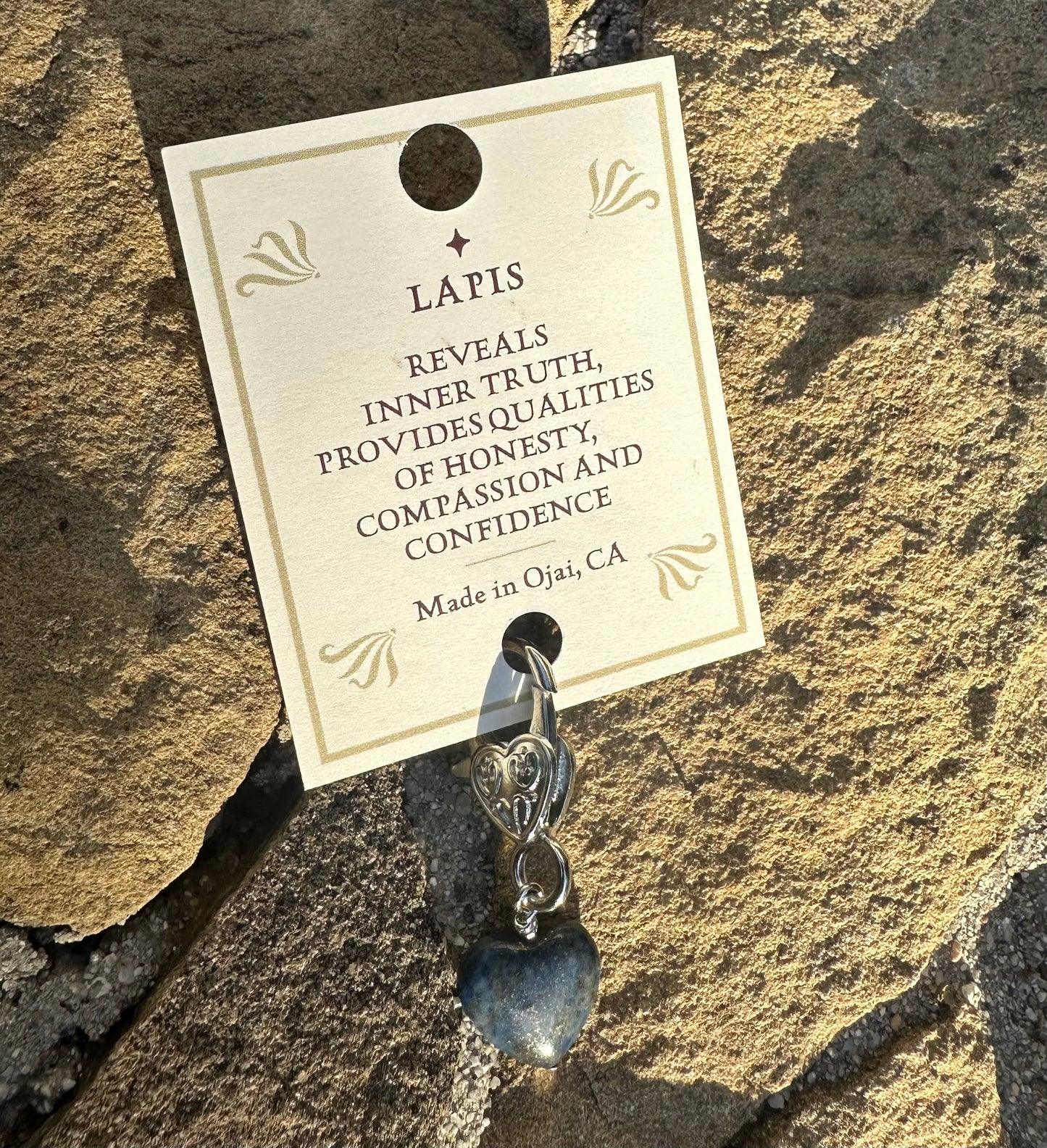 Crystal Pet Love - Lapis Heart Pendant for Pets