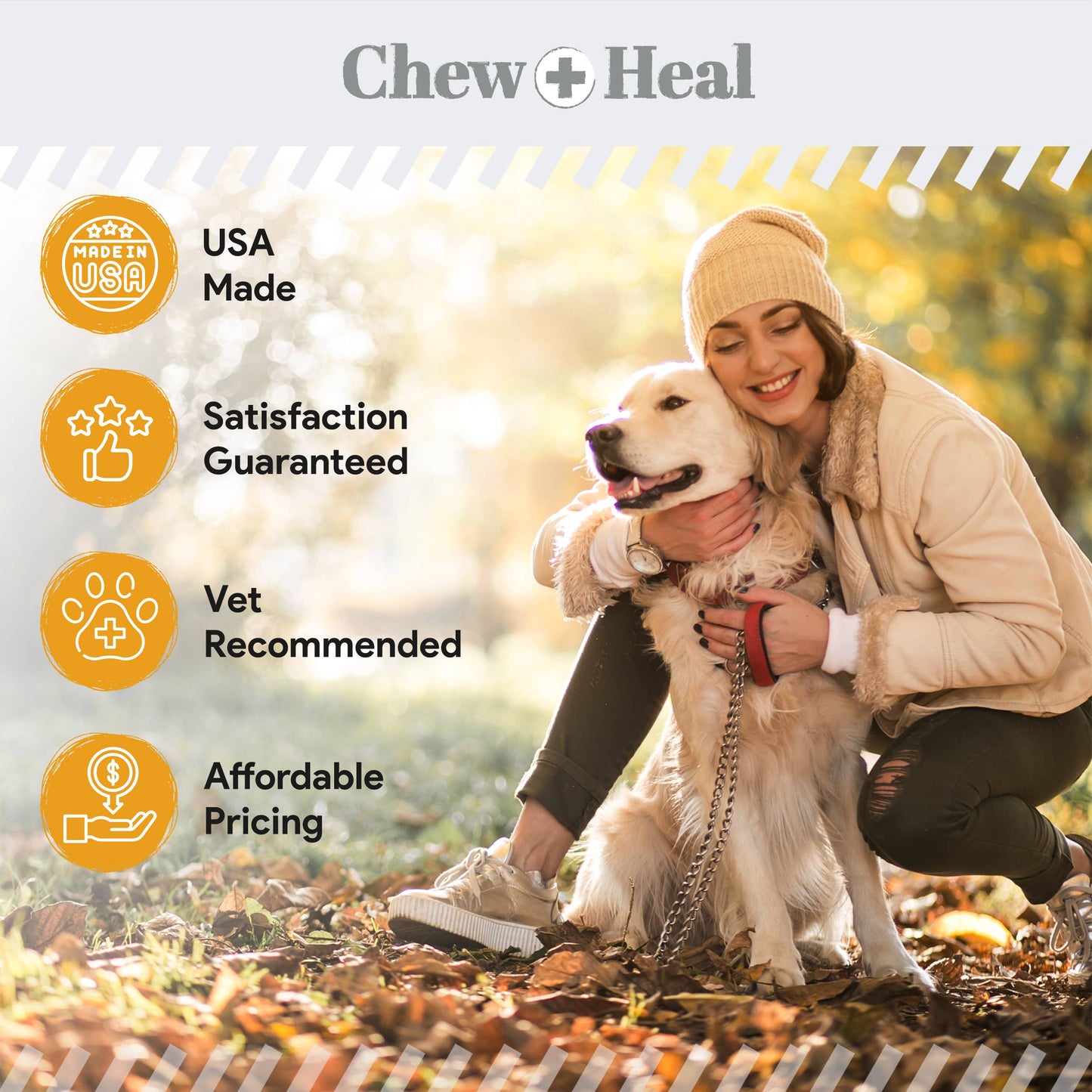 Chew + Heal - Norwegian Salmon Oil Skin & Coat Supplement for Dogs & Cats