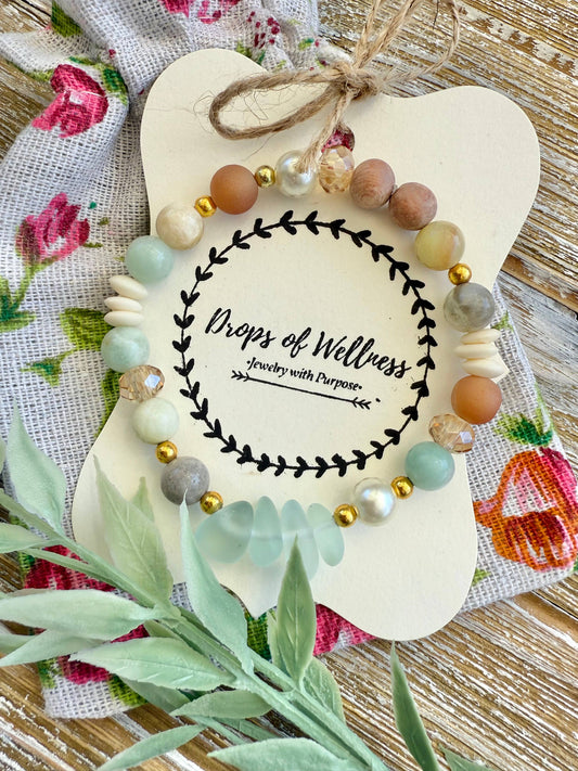 Drops of Wellness Goods - Beaded Bracelets, Stackable Bracelet, The Malia