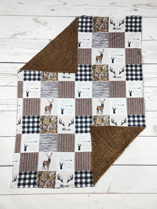 sassy kids palace - Little Man Deer Print Blanket