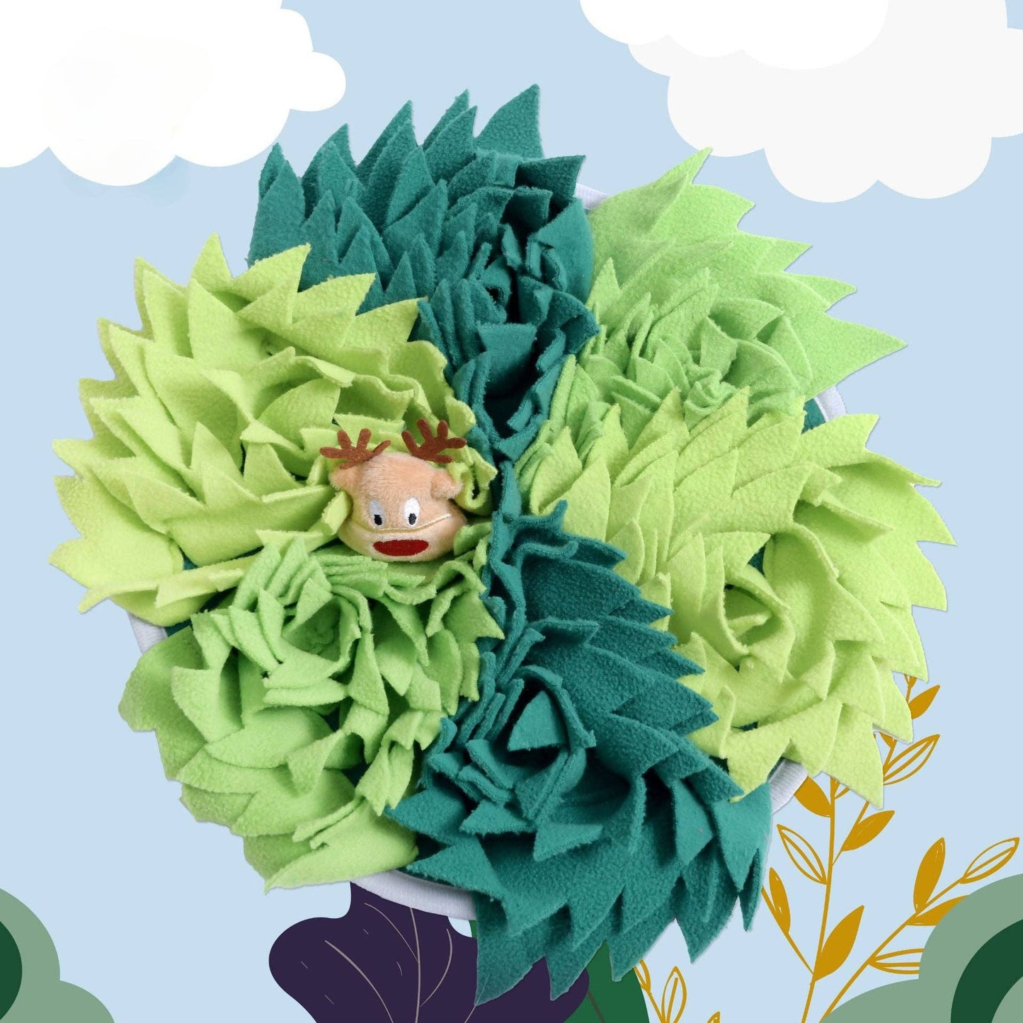 Cheerhunting - Snuffy - Round Flower Snuffle Mat for Dogs
