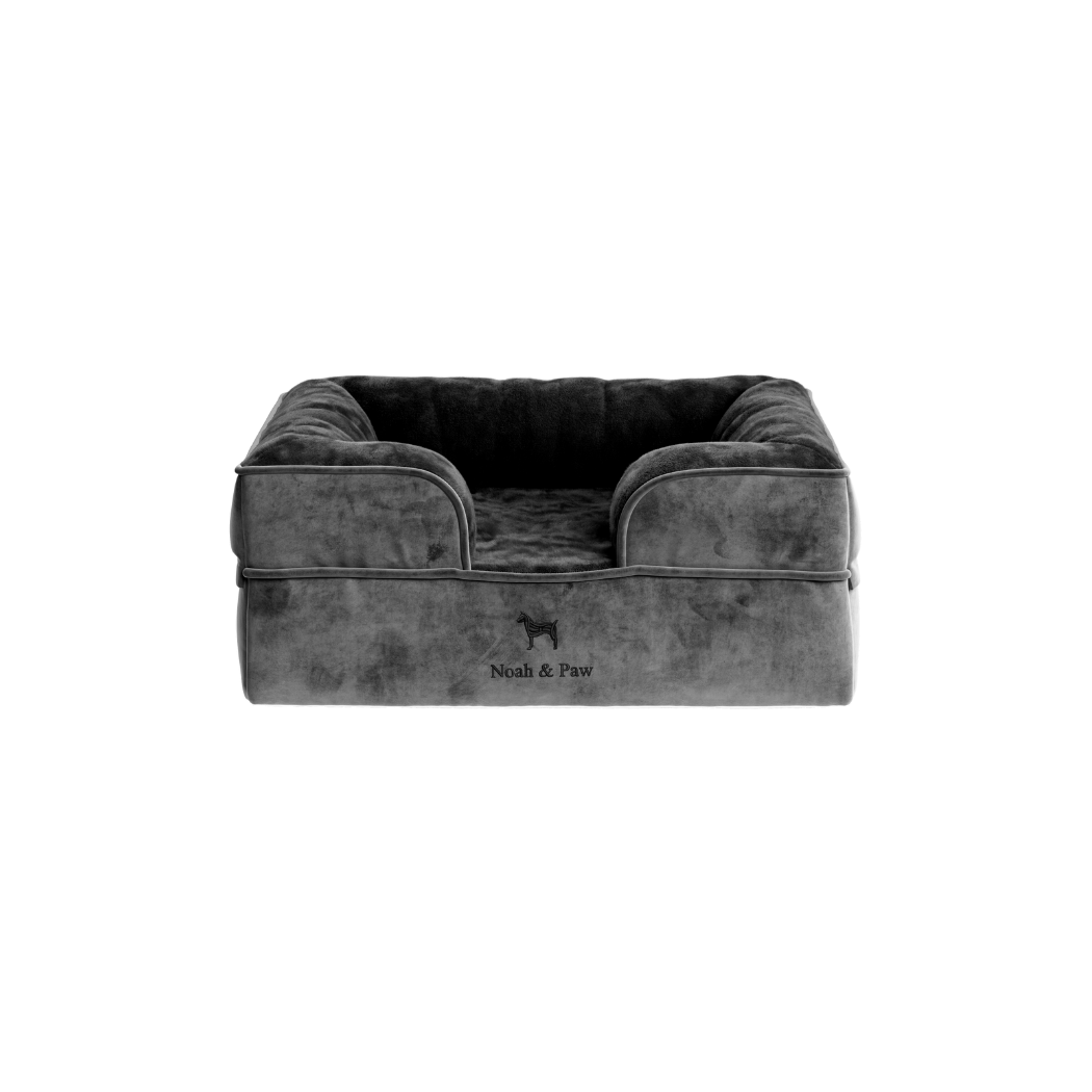 NOAH AND PAW LLC - Velvet Orthopedic Pet Bed, Memory Foam, Infused with Cooling Gel