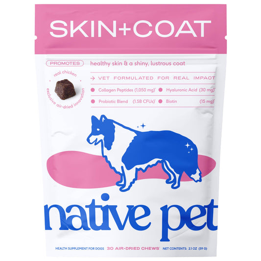 Native Pet - Skin + Coat Chews, Skin & Coat Supplement for Dogs