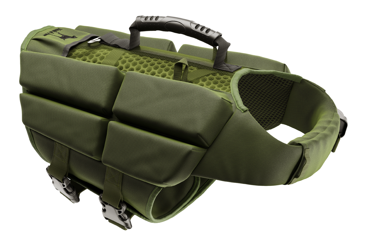 NOAH AND PAW LLC - Human Standards Dog Lifejacket Design with 4x Foam Support for Max Floating - Green