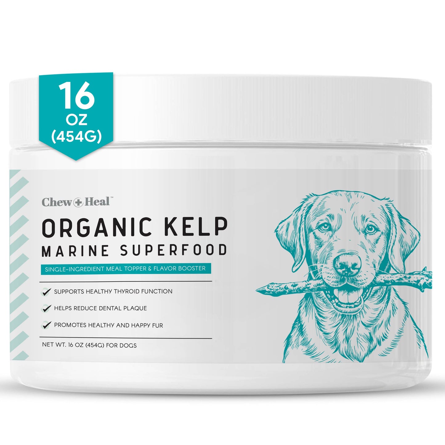 Chew + Heal - Organic Kelp Granules Marine Superfood Powder with Spoon