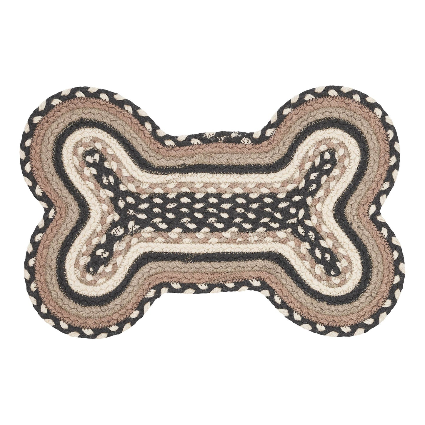 VHC Brands - Sawyer Mill Charcoal Creme Indoor/Outdoor Small Bone Rug 11.5x17.5