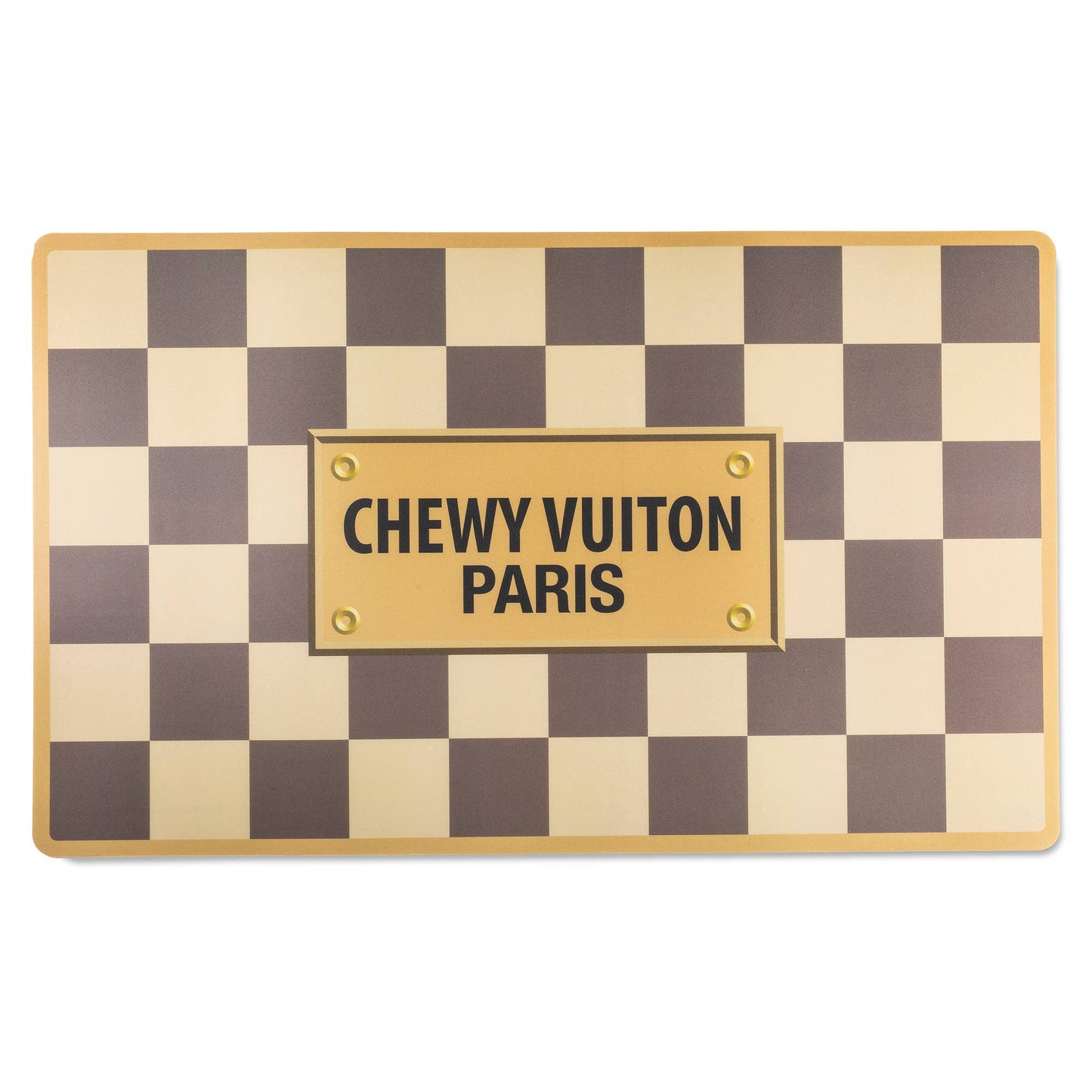 Haute Diggity Dog - Checker Chewy Vuiton Placemat - Dog Mat