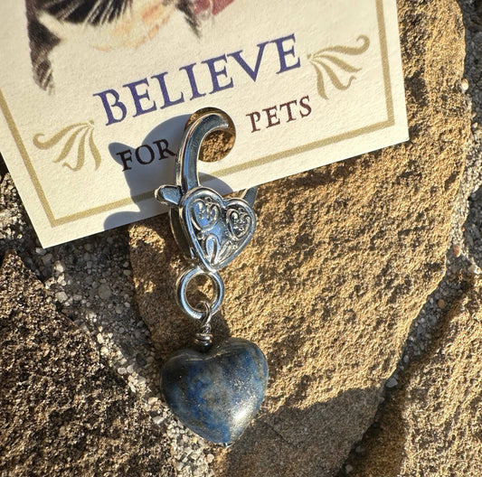 Crystal Pet Love - Lapis Heart Pendant for Pets