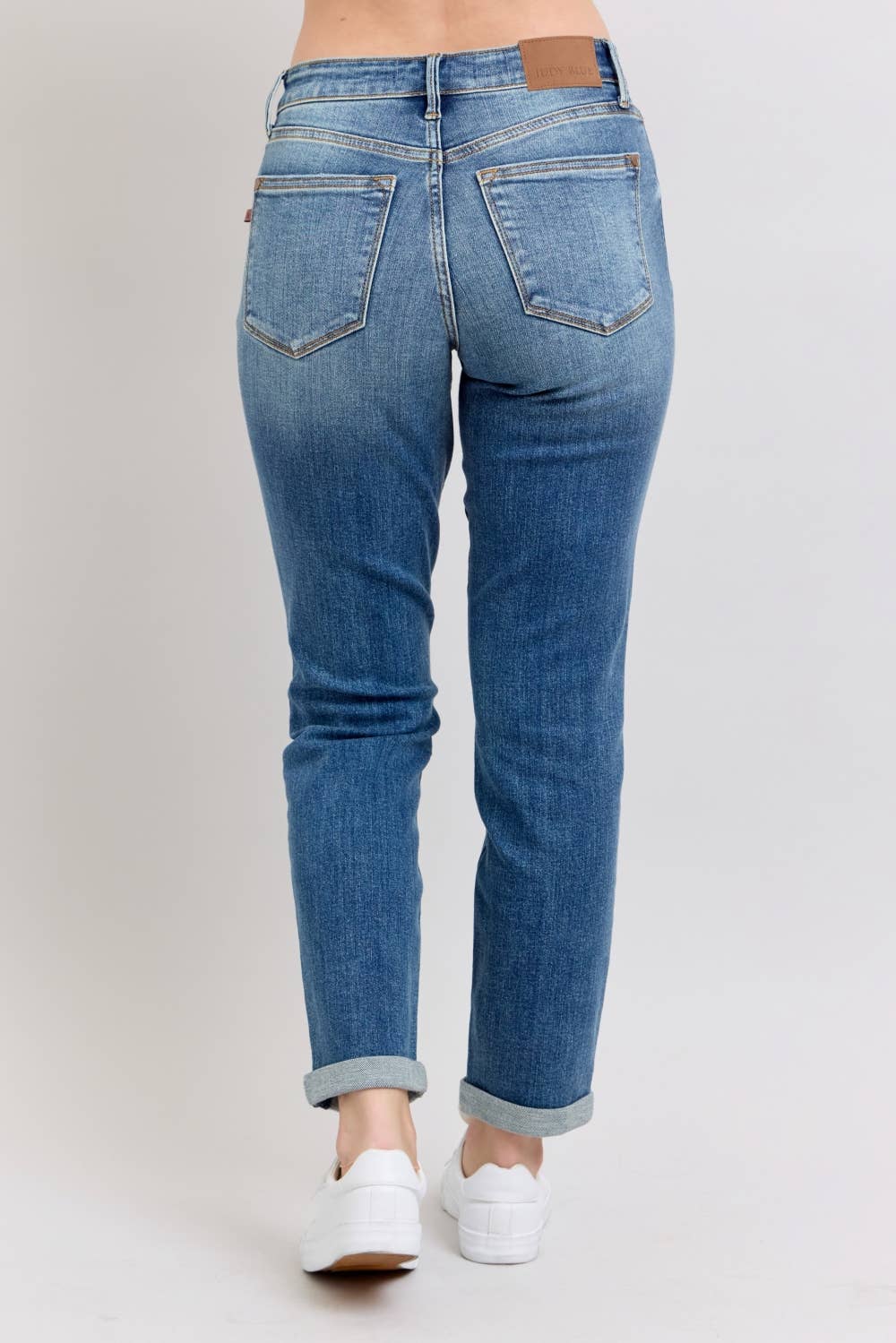 Judy Blue Jeans - Mid Rise Vintage Wash Boyfriend Fit