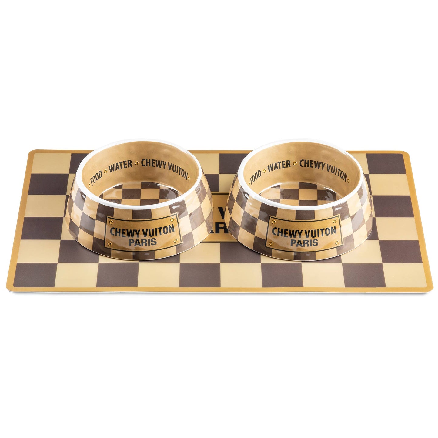 Haute Diggity Dog - Checker Chewy Vuiton Placemat - Dog Mat