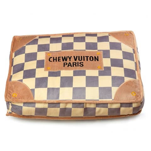 Haute Diggity Dog - Checker Chewy Vuiton Bed Soft, Washable Dog Bed