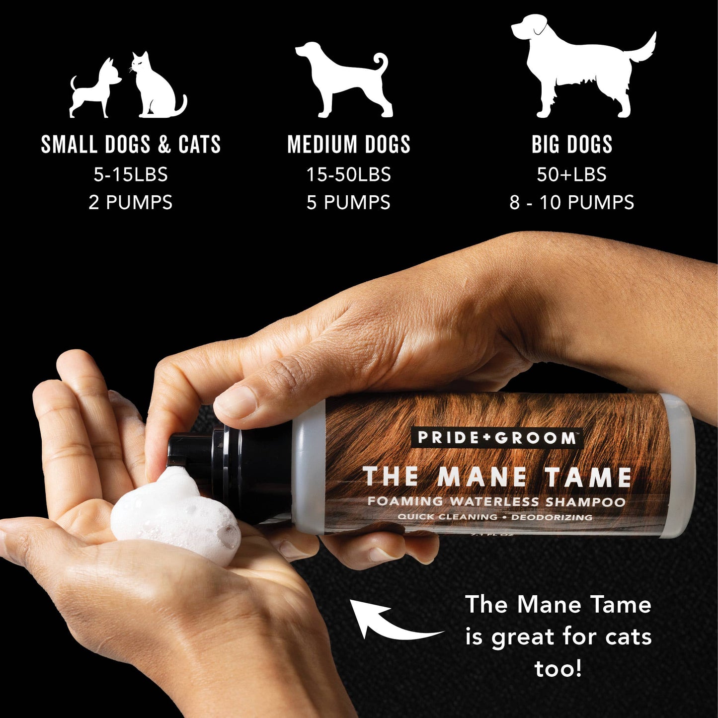 PRIDE+GROOM - THE MANE TAME | WATERLESS SHAMPOO FOAM