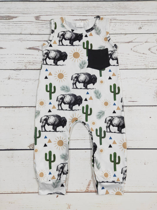 sassy kids palace - Baby Boy Western Pattern Romper