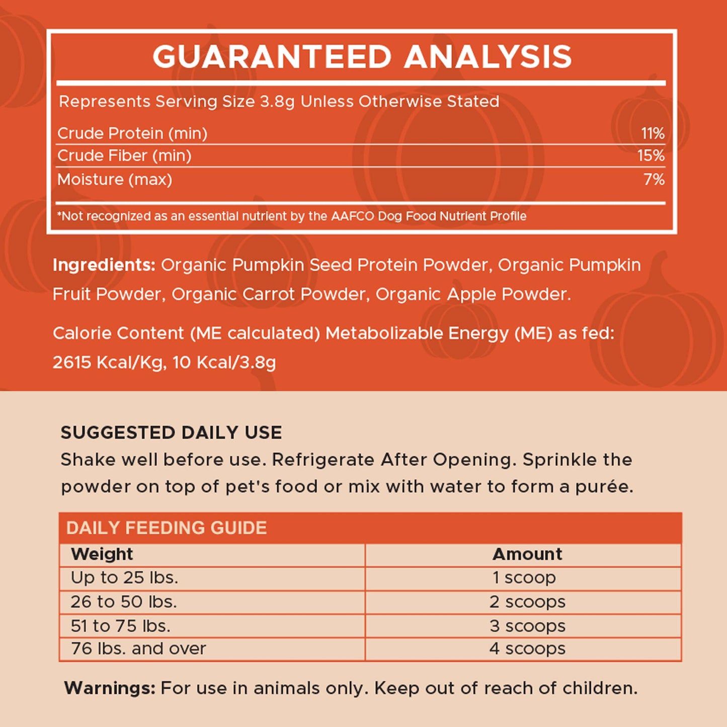 Chew + Heal - Organic Pumpkin Powder Blend, Digestive Defense for Dogs
