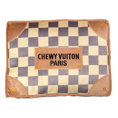 Haute Diggity Dog - Checker Chewy Vuiton Bed Soft, Washable Dog Bed