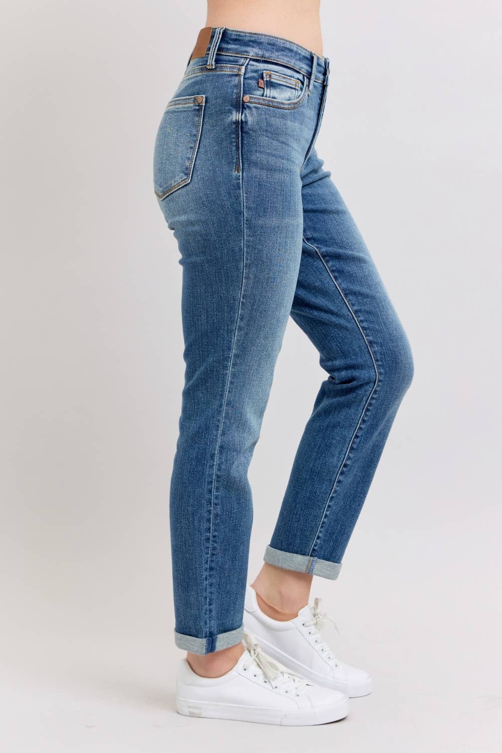 Judy Blue Jeans - Mid Rise Vintage Wash Boyfriend Fit