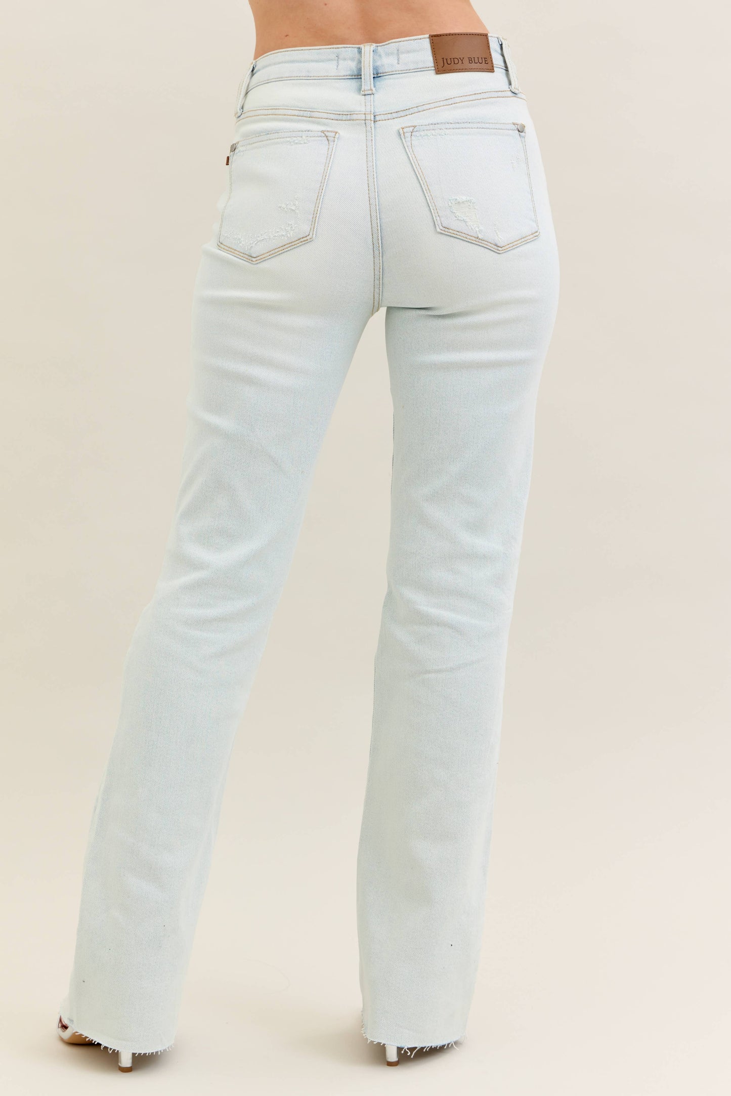 Judy Blue Jeans - Mid Rise Distressed & Fray Hem Bootcut