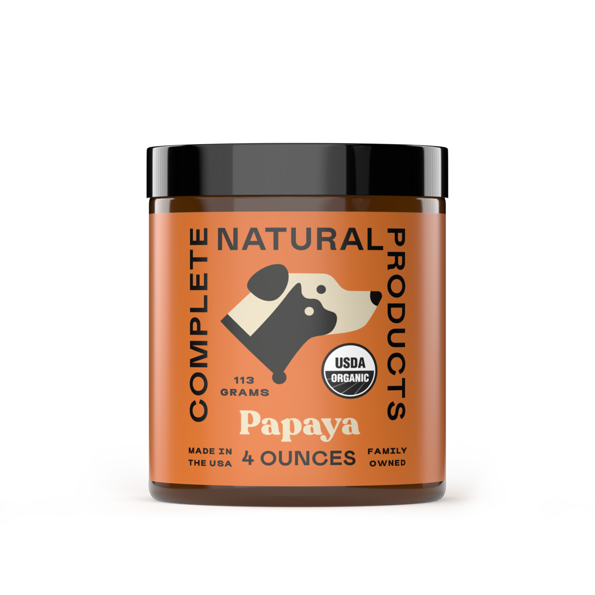 Complete Natural Products - Organic Papaya Powder for Dogs, Cats, & Pets