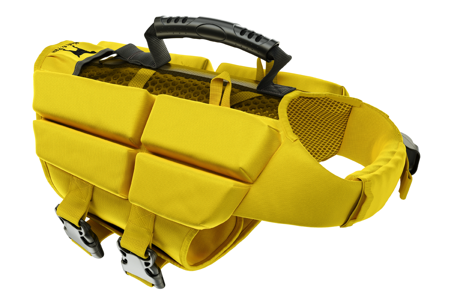 NOAH AND PAW LLC - Human Standards Dog Lifejacket Design with 4x Foam Support for Max Floating - Yellow