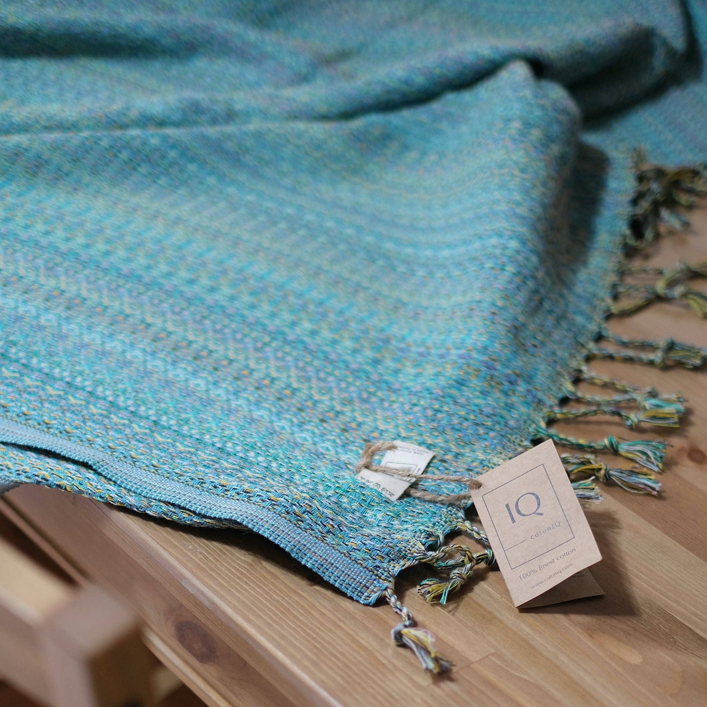 cotonIQ - Hammam towel | sauna towel | beach towel | Mexico | turquoise | 180x100 cm