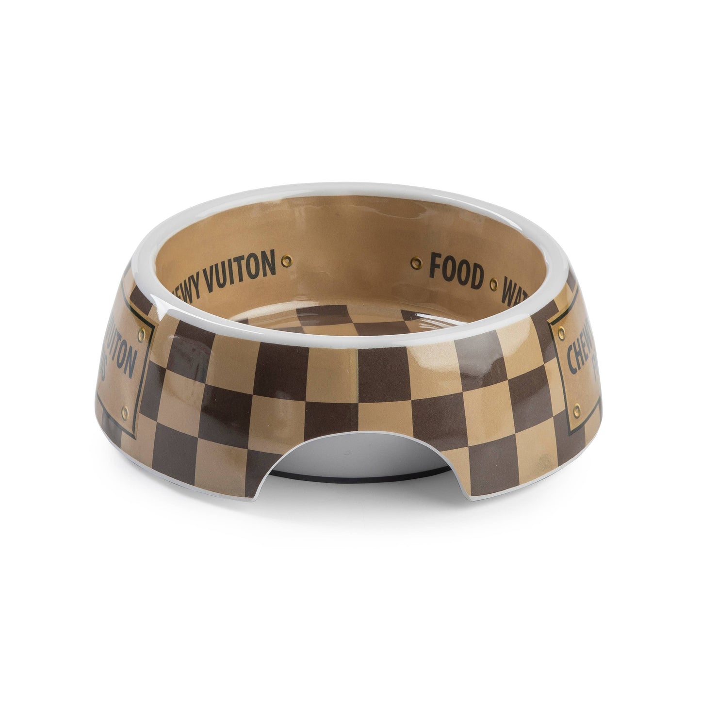 Haute Diggity Dog - Checker Chewy Vuiton Bowl - 3 Sizes!! Dog Bowls