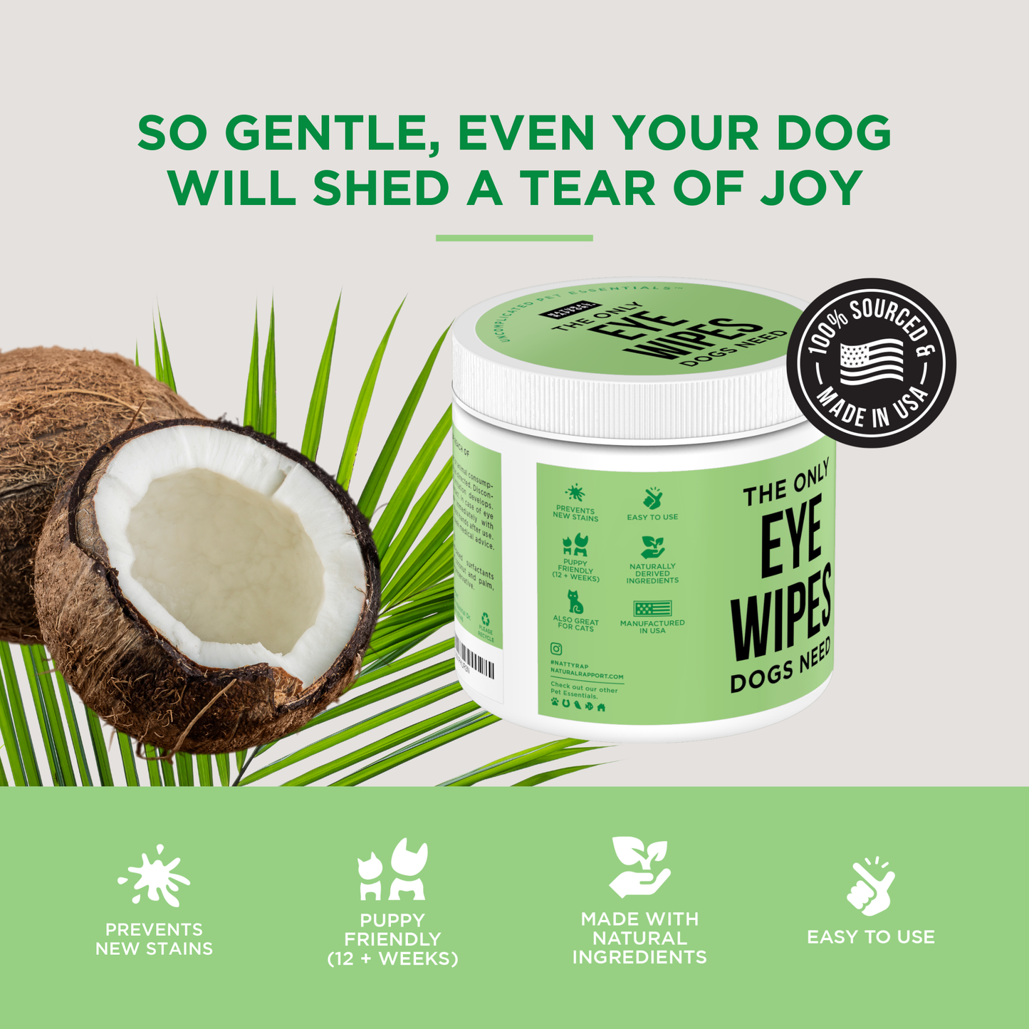 Natural Rapport - The Only Eye Wipes Dogs Need