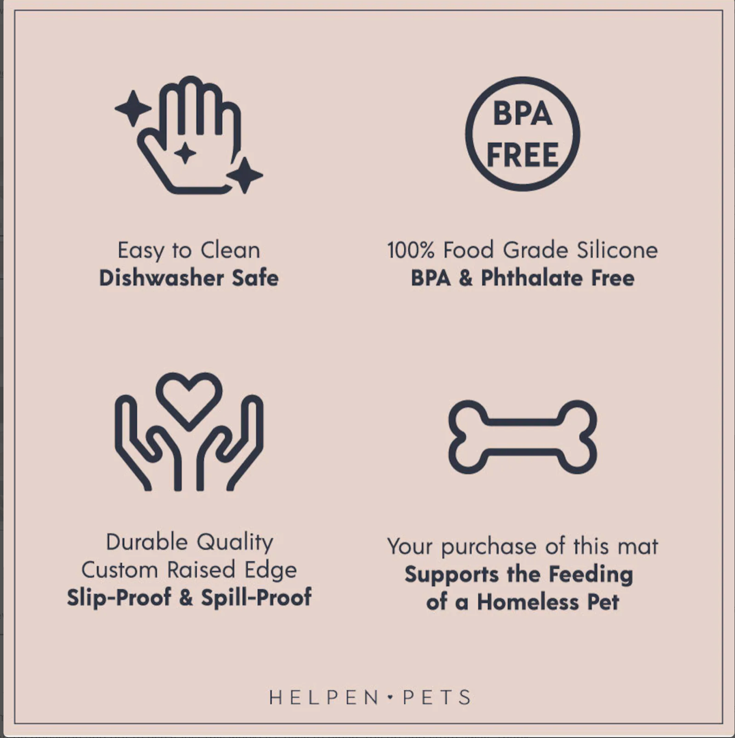 Helpen Pets - Silicone Pet Feeding Mat