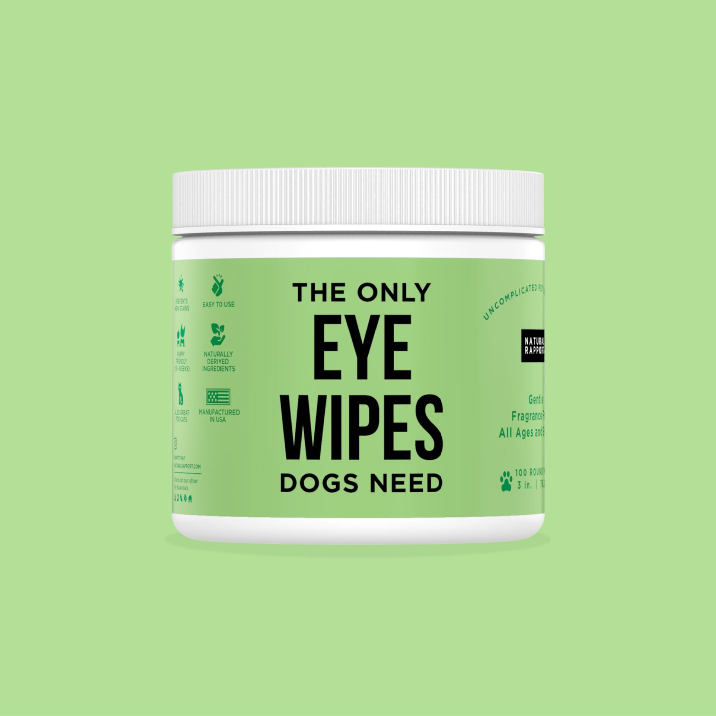 Natural Rapport - The Only Eye Wipes Dogs Need