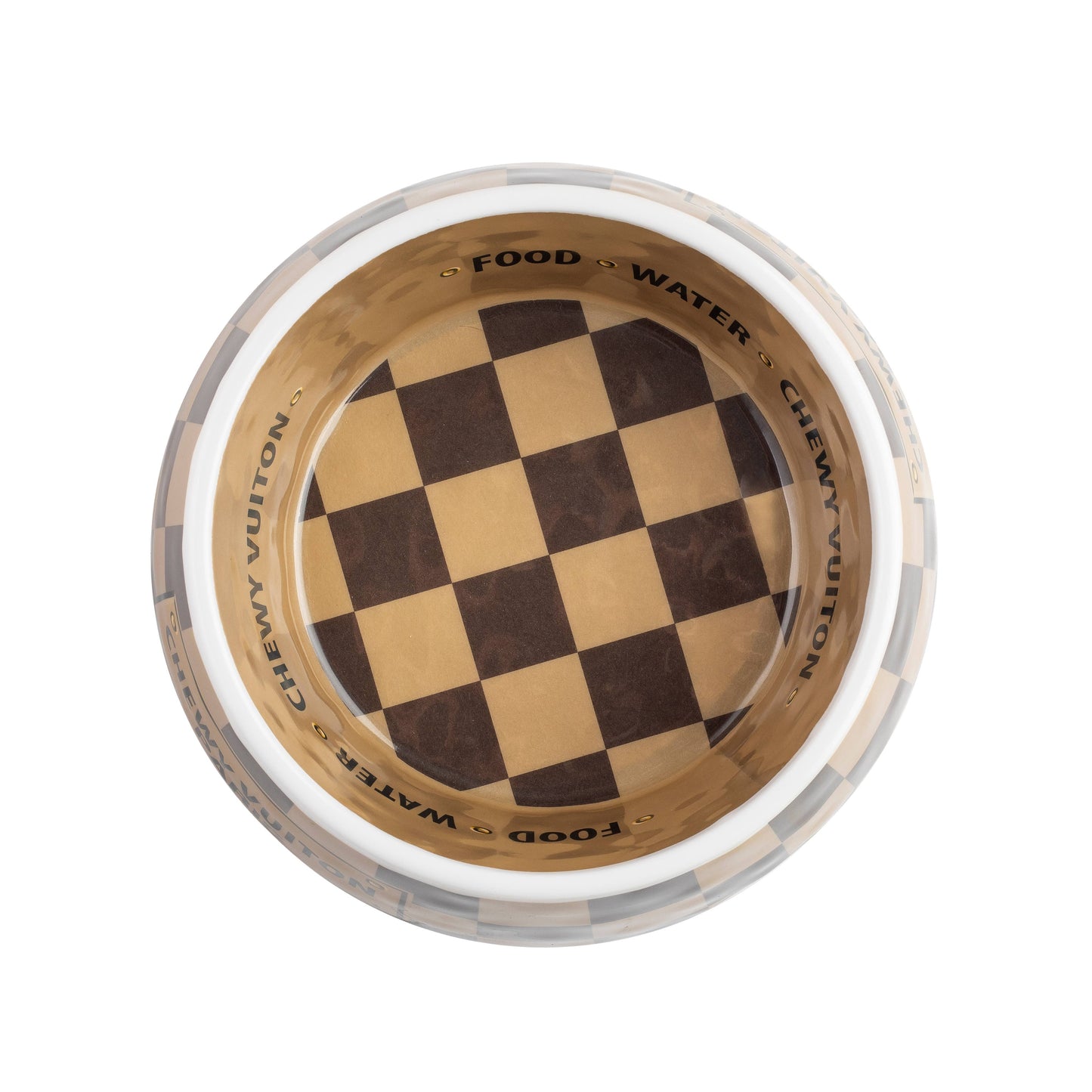Haute Diggity Dog - Checker Chewy Vuiton Bowl - 3 Sizes!! Dog Bowls
