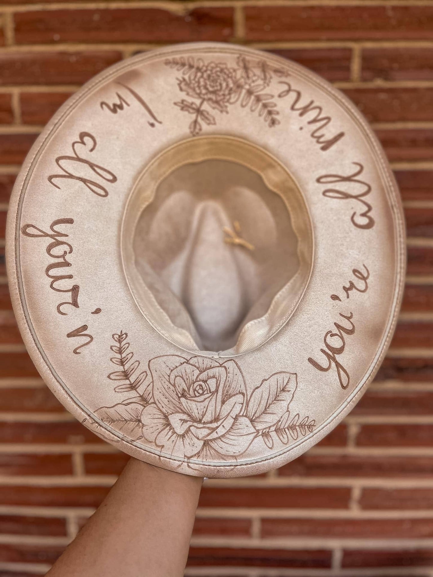 River Valley Co. - Tyler Childers Song and flowers ivory wide brim fedora hat