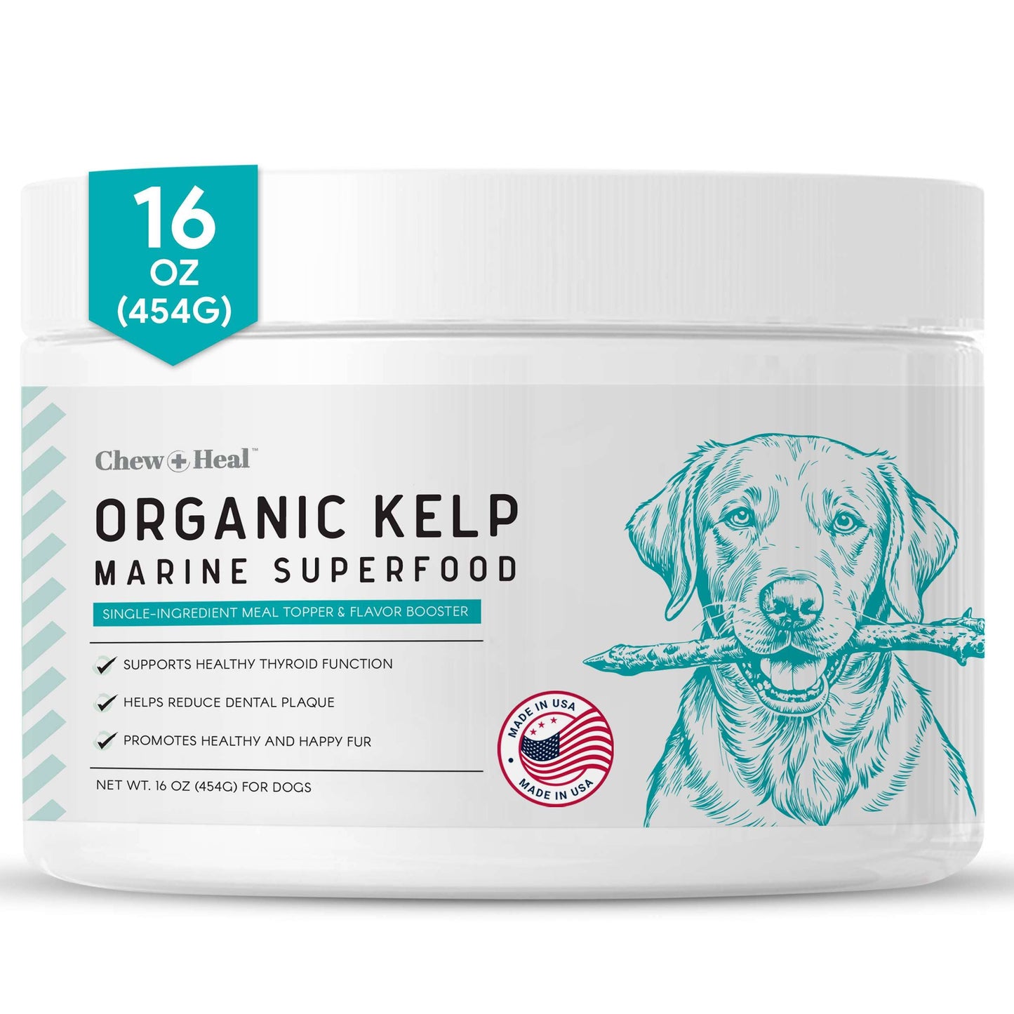 Chew + Heal - Organic Kelp Granules Marine Superfood Powder with Spoon