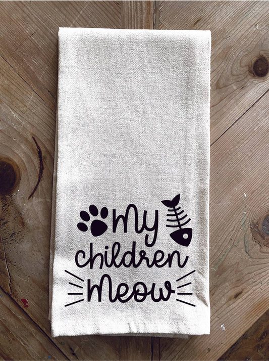 Second Nature by Hand - My Children Meow / Kitchen Towel