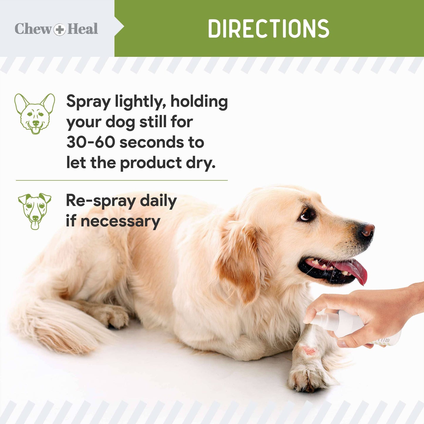 Chew + Heal - Liquid Bandage for Dogs, Pet First Aid Essential - 4 oz.