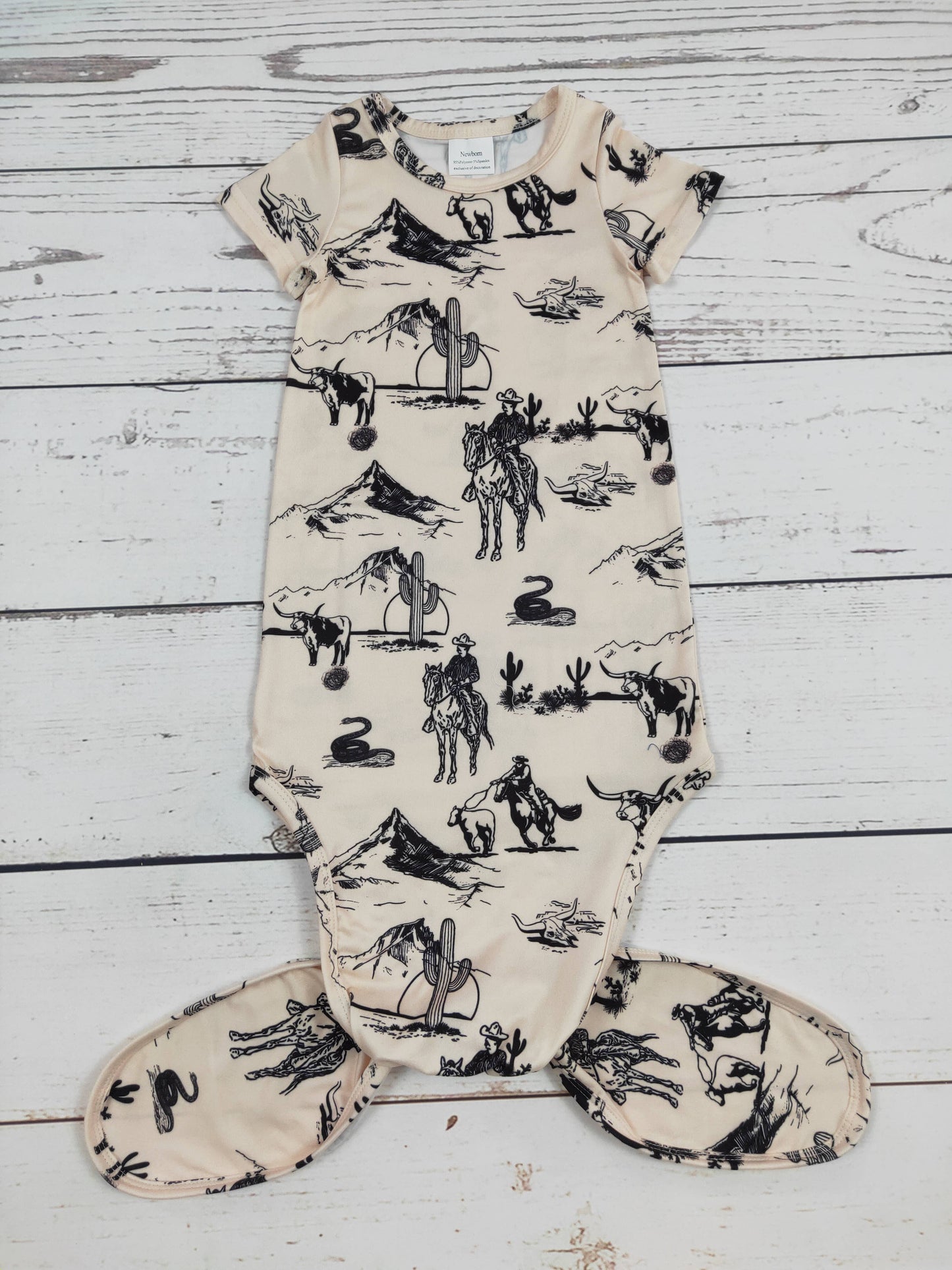sassy kids palace - Rodoe Horse Printed Infant Babygown