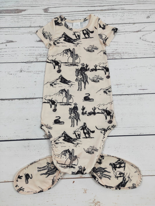 sassy kids palace - Rodoe Horse Printed Infant Babygown