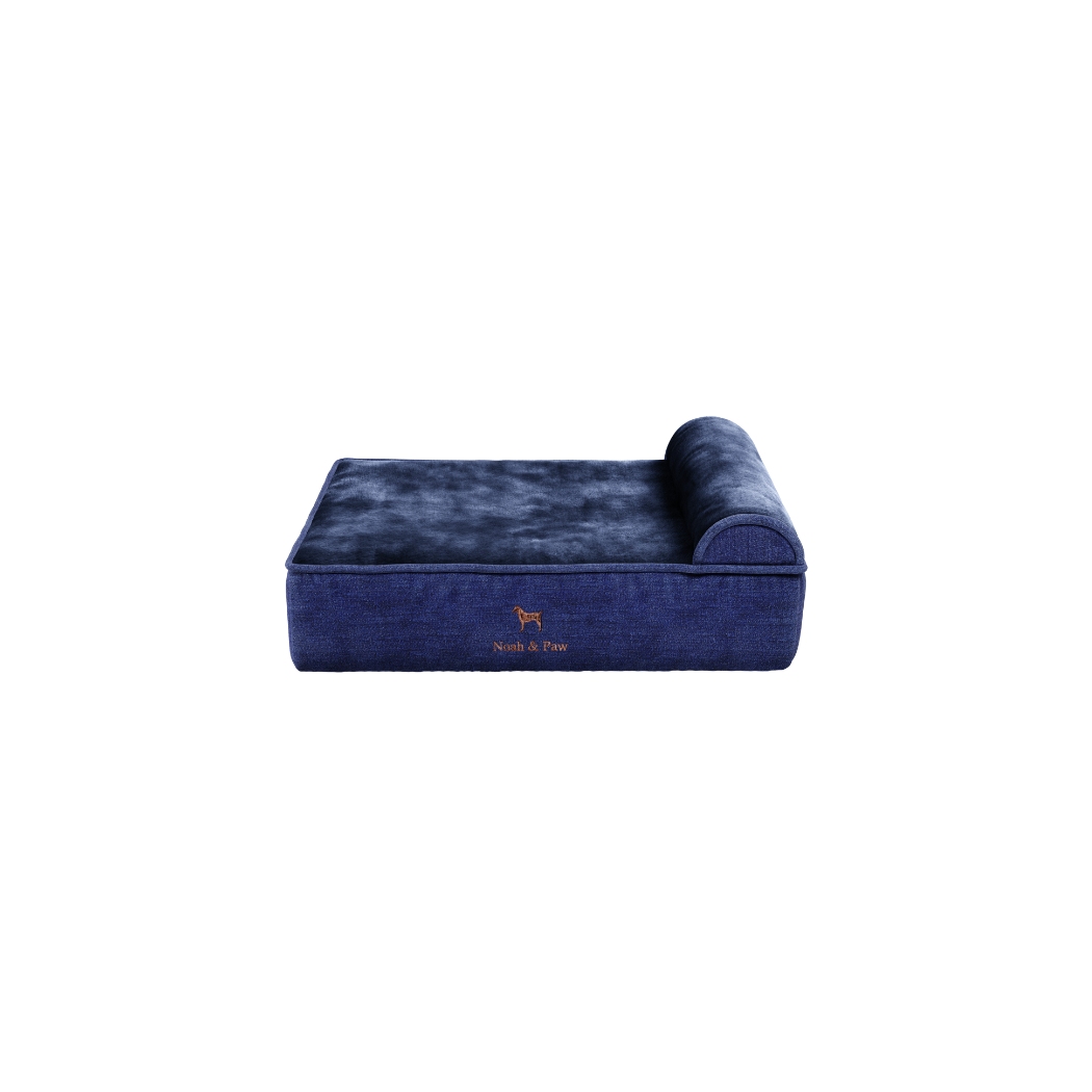 NOAH AND PAW LLC - Denim Orthopedic Pet Bed, Memory Foam, Infused with Cooling Gel - Classic