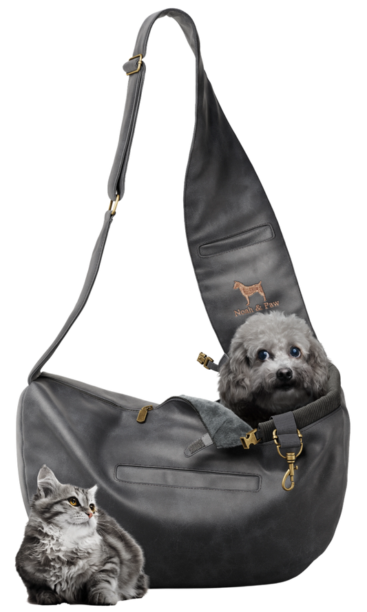 NOAH AND PAW LLC - Vegan Leather Pet sling Carrier 3x Safety