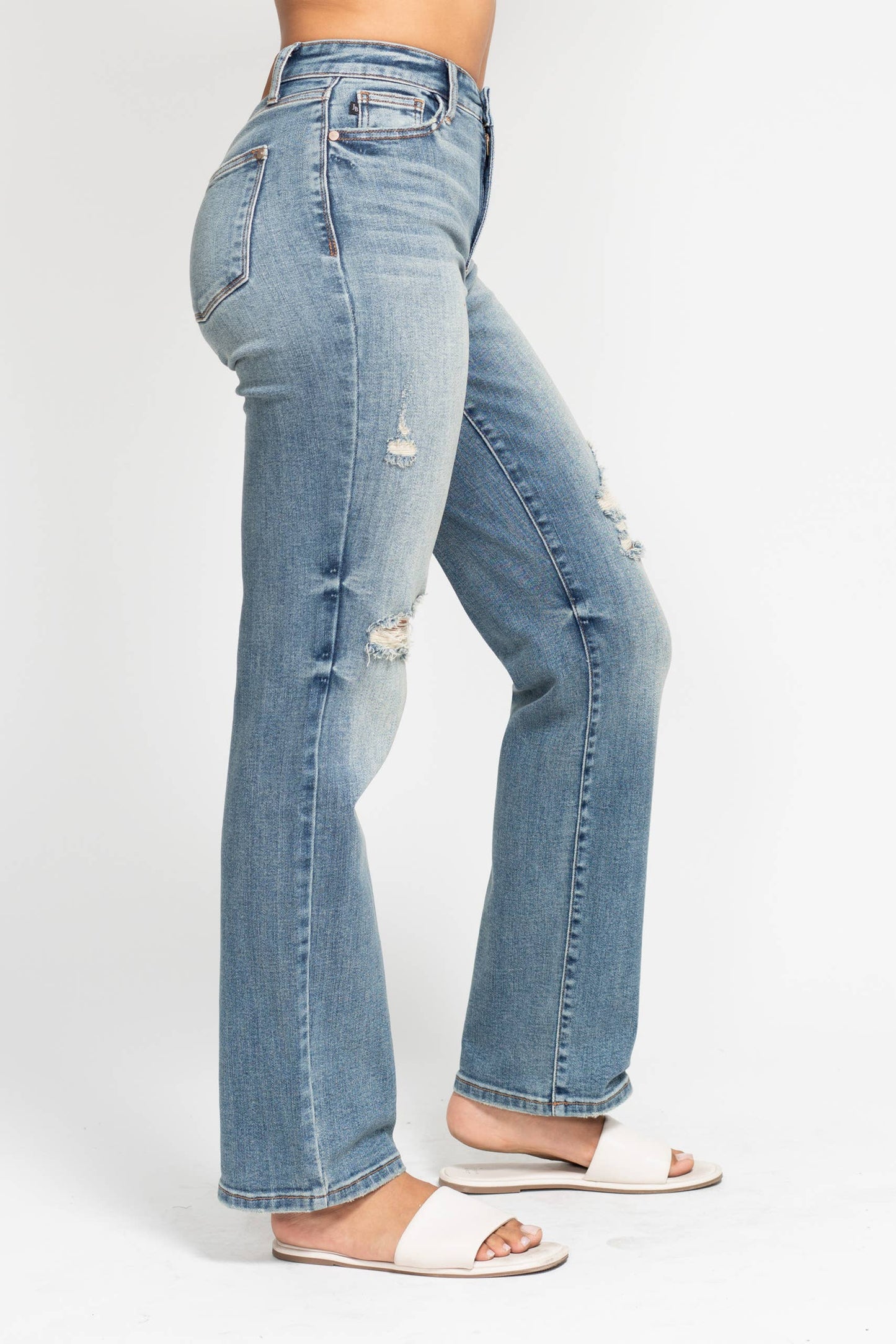 Judy Blue Jeans - High Waisted Dad Straight Jean